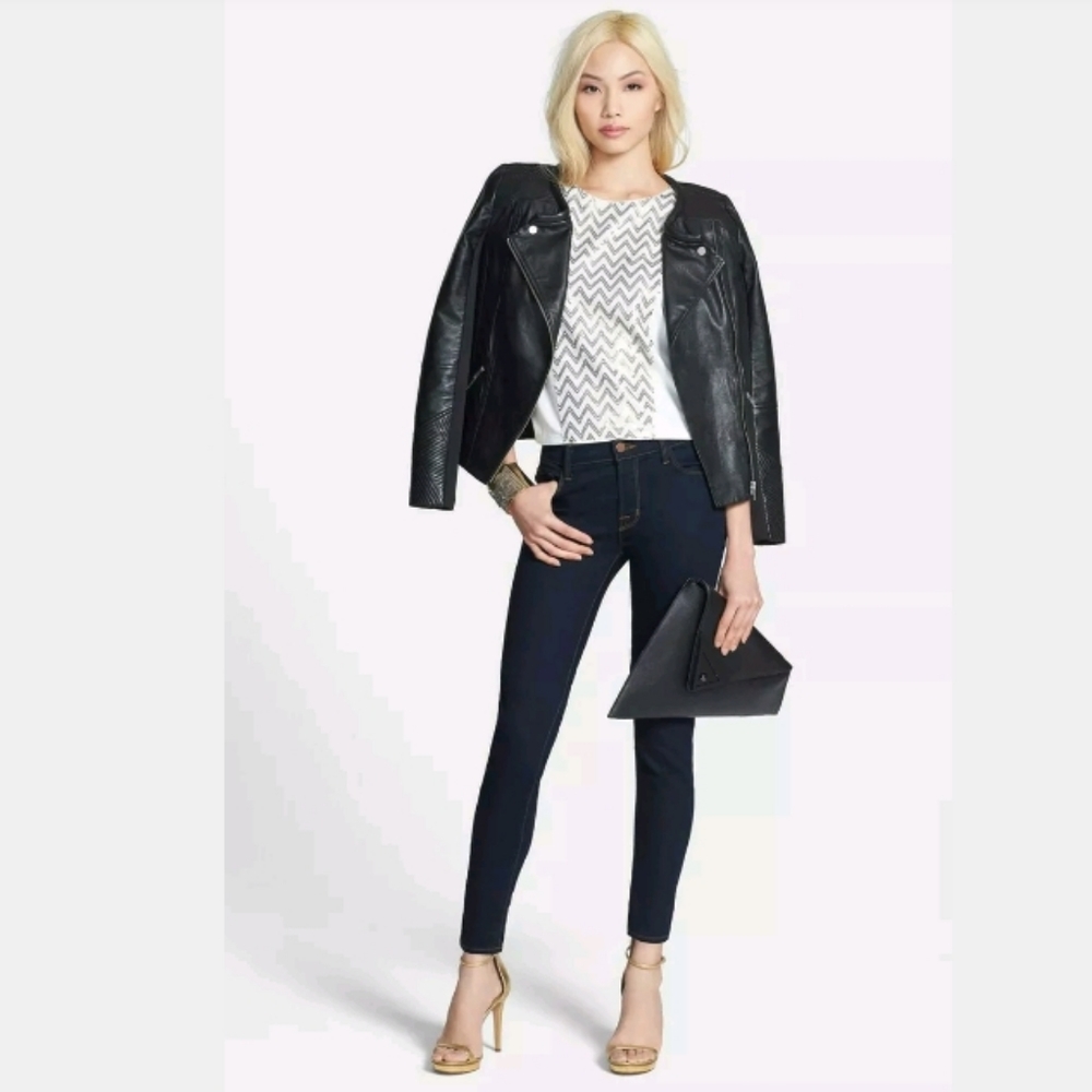 J Brand Skinny Leg Mi Rise Ink Wash Jeans